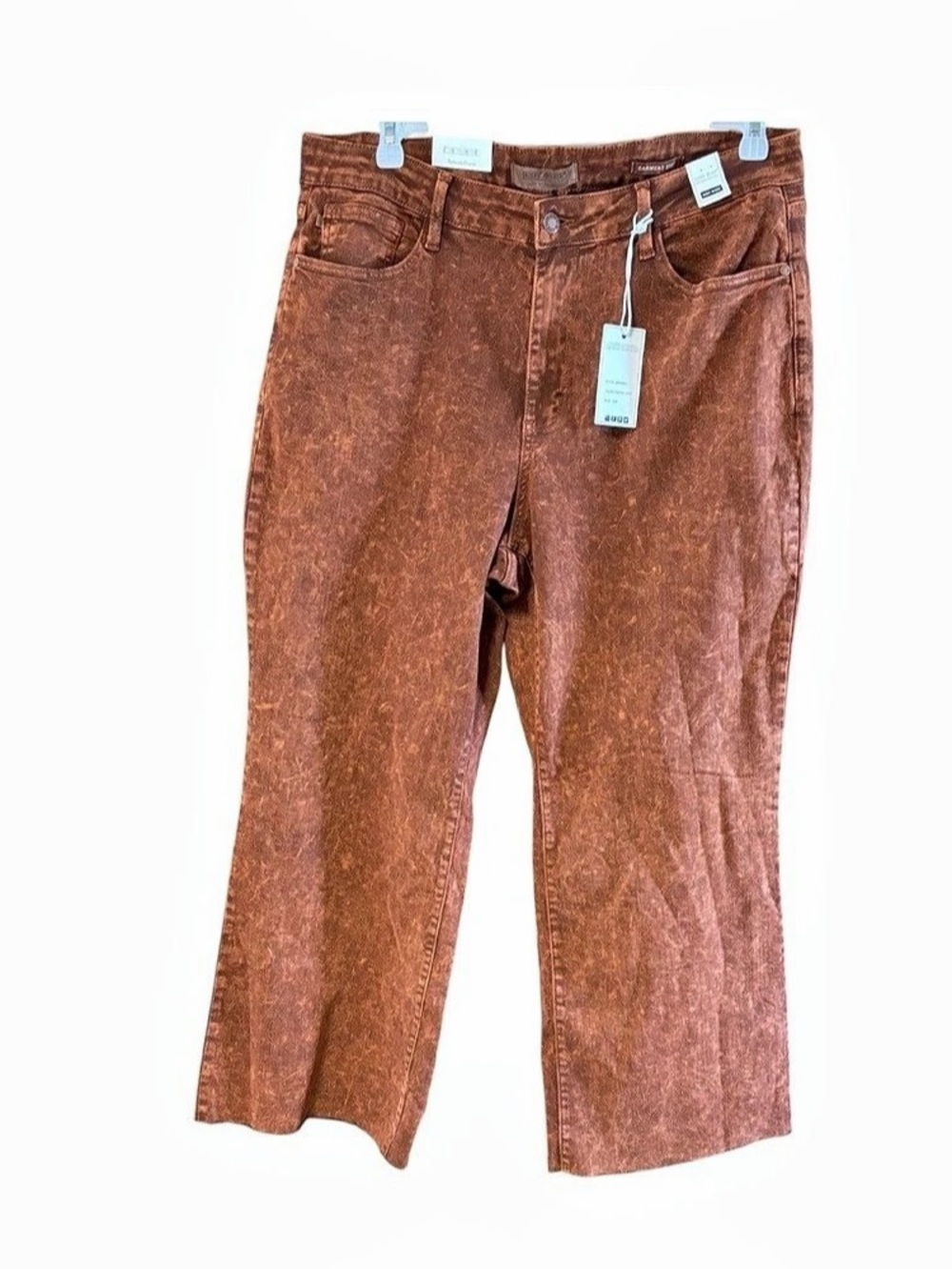 Judy Blue Garment Dyed Retro High Waisted Wide Leg Jeans In Pumpkin Spice NWT